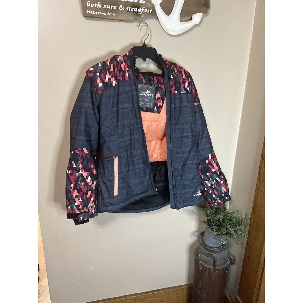 Jupa Ski Snowboard Jacket Girls 14  Pink Hooded Waterproof Thermal Warm Coat